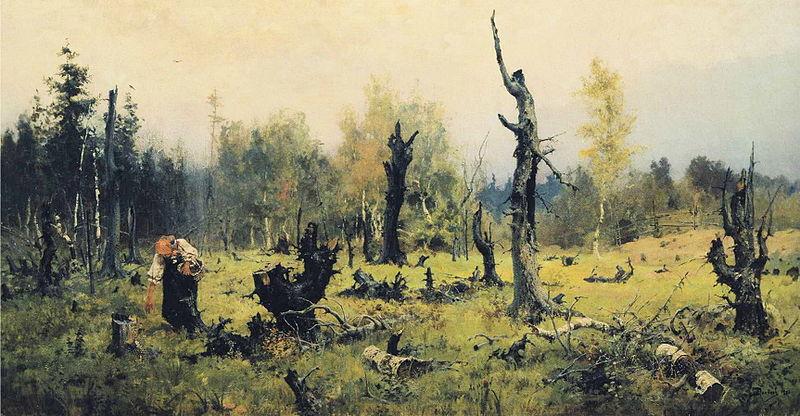 Vasily Polenov Burnt Forest China oil painting art